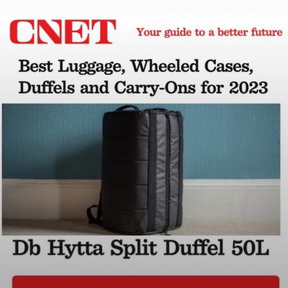 Db Journey Hytta Split Duffel Bag Backpack 50L - "DB" Carry-On Bag - Black Out - Picture 5 of 16